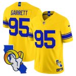 Men's Los Angeles Rams 2026 Alternate Vapor Limited Jersey - California Map - Classic Sol / Myles Garrett