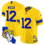 Men's Los Angeles Rams 2026 Alternate Vapor Limited Jersey - California Map - Classic Sol / Puka Nacua