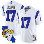 Men's Los Angeles Rams 2026 Alternate Vapor Limited Jersey - California Map - Fearsome White / Davante Adams