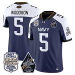 Men's Navy Midshipmen 'Jolly Rogers Edition' Vapor Limited Jersey - 100th Anniversary Patch - Navy Alternate / Braxton Woodson