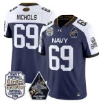 Men's Navy Midshipmen 'Jolly Rogers Edition' Vapor Limited Jersey - 100th Anniversary Patch - Navy Alternate / Cam Nichols