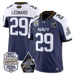 Men's Navy Midshipmen 'Jolly Rogers Edition' Vapor Limited Jersey - 100th Anniversary Patch - Navy Alternate / Gage Leonard
