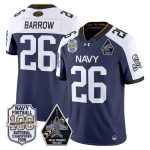 Men's Navy Midshipmen 'Jolly Rogers Edition' Vapor Limited Jersey - 100th Anniversary Patch - Navy Alternate / Michael Barrow