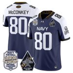 Men's Navy Midshipmen 'Jolly Rogers Edition' Vapor Limited Jersey - 100th Anniversary Patch - Navy Alternate / Phil McConkey