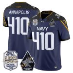 Men's Navy Midshipmen 'Jolly Rogers Edition' Vapor Limited Jersey - 100th Anniversary Patch - Navy / Annapolis 410