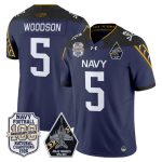 Men's Navy Midshipmen 'Jolly Rogers Edition' Vapor Limited Jersey - 100th Anniversary Patch - Navy / Braxton Woodson