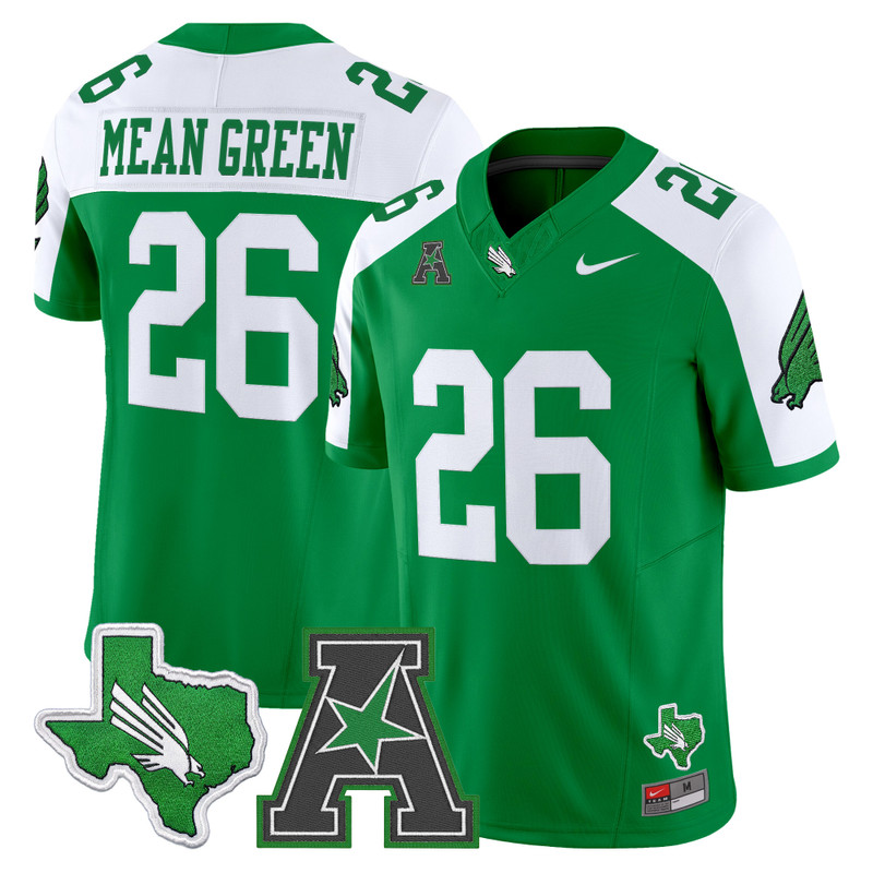 Men's North Texas Mean Green 2026 Vapor Limited Jersey - Green Alternate / #26 Mean Green
