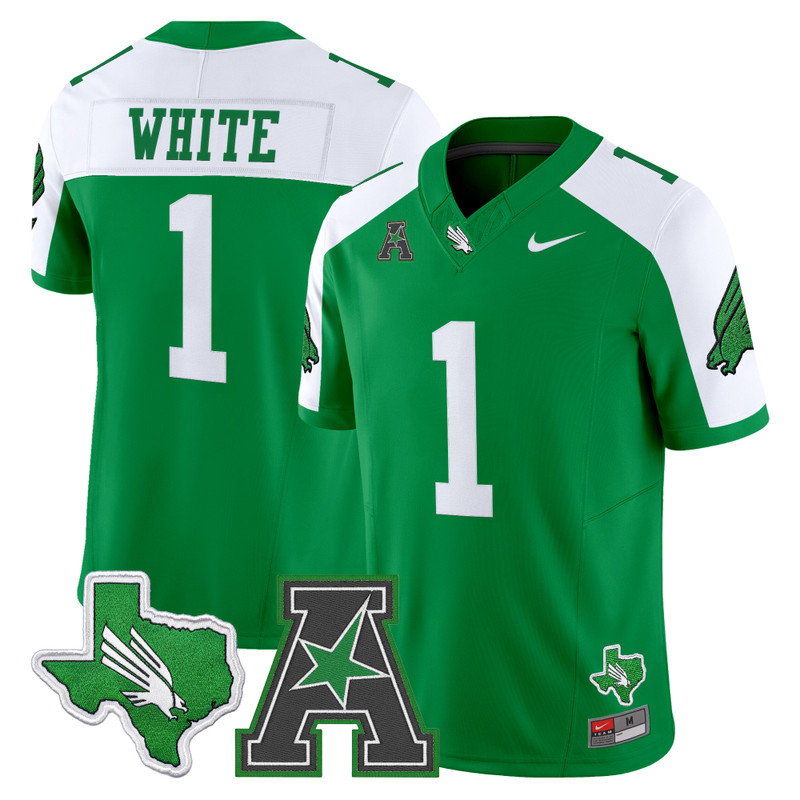 Men's North Texas Mean Green 2026 Vapor Limited Jersey - Green Alternate / Jahiem White