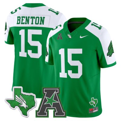 Men's North Texas Mean Green 2026 Vapor Limited Jersey - Green Alternate / Justin Benton