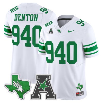 Men's North Texas Mean Green 2026 Vapor Limited Jersey - White / Denton 940