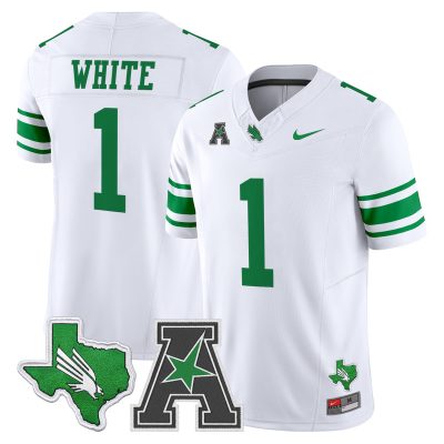 Men's North Texas Mean Green 2026 Vapor Limited Jersey - White / Jahiem White
