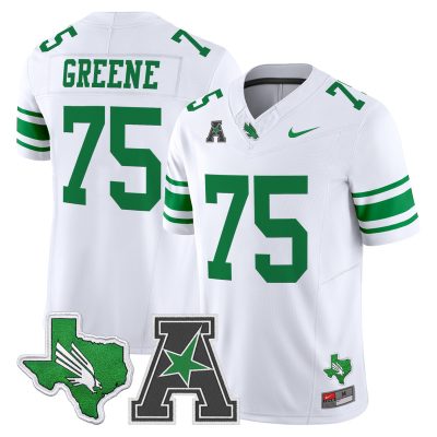 Men's North Texas Mean Green 2026 Vapor Limited Jersey - White / Joe Greene