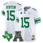 Men's North Texas Mean Green 2026 Vapor Limited Jersey - White / Justin Benton
