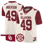 Men's Oklahoma Sooners Rough Rider Vapor Limited Jersey - Cream / Ben Anderson