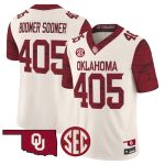 Men's Oklahoma Sooners Rough Rider Vapor Limited Jersey - Cream / Boomer Sooner 405