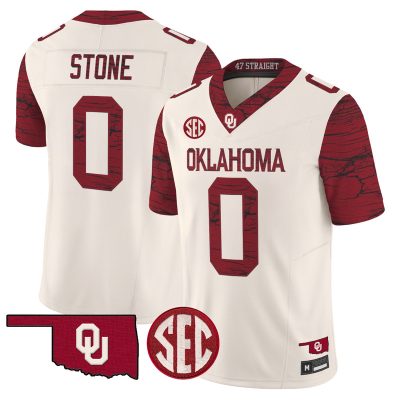 Men's Oklahoma Sooners Rough Rider Vapor Limited Jersey - Cream / David Stone