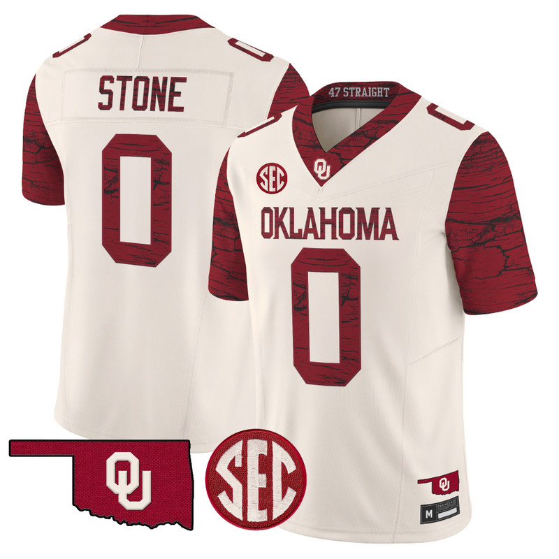 Men's Oklahoma Sooners Rough Rider Vapor Limited Jersey - Cream / David Stone
