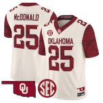 Men's Oklahoma Sooners Rough Rider Vapor Limited Jersey - Cream / Tommy McDonald