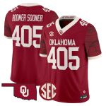 Men's Oklahoma Sooners Rough Rider Vapor Limited Jersey - Crimson / Boomer Sooner 405