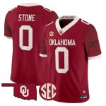 Men's Oklahoma Sooners Rough Rider Vapor Limited Jersey - Crimson / David Stone