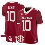 Men's Oklahoma Sooners Rough Rider Vapor Limited Jersey - Crimson / Kip Lewis