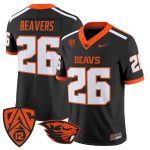 Men's Oregon State Beavers 2026 Vapor Limited Jersey - Black / #26 Beavers