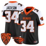 Men's Oregon State Beavers 2026 Vapor Limited Jersey - Black Alternate / Steven Jackson