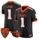 Men's Oregon State Beavers 2026 Vapor Limited Jersey - Black / Dylan Layne