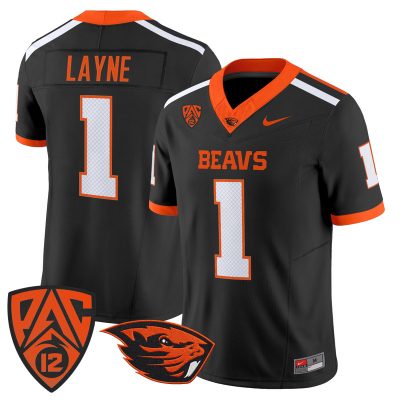 Men's Oregon State Beavers 2026 Vapor Limited Jersey - Black / Dylan Layne