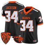 Men's Oregon State Beavers 2026 Vapor Limited Jersey - Black / Steven Jackson