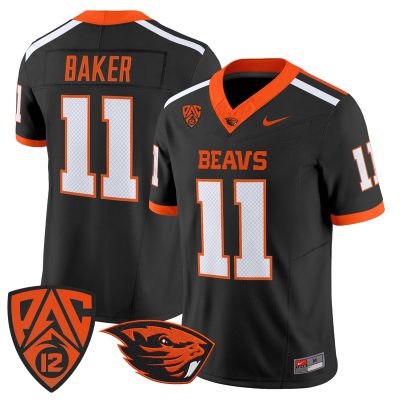 Men's Oregon State Beavers 2026 Vapor Limited Jersey - Black / Terry Baker