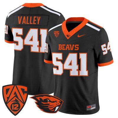 Men's Oregon State Beavers 2026 Vapor Limited Jersey - Black / Valley 541