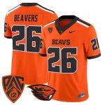 Men's Oregon State Beavers 2026 Vapor Limited Jersey - Orange / #26 Beavers