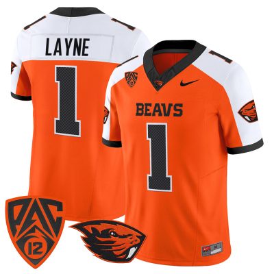 Men's Oregon State Beavers 2026 Vapor Limited Jersey - Orange Alternate / Dylan Layne