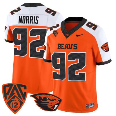 Men's Oregon State Beavers 2026 Vapor Limited Jersey - Orange Alternate / Nick Norris