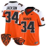 Men's Oregon State Beavers 2026 Vapor Limited Jersey - Orange Alternate / Steven Jackson