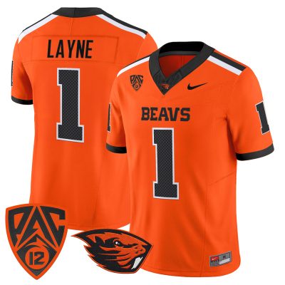 Men's Oregon State Beavers 2026 Vapor Limited Jersey - Orange / Dylan Layne