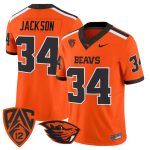 Men's Oregon State Beavers 2026 Vapor Limited Jersey - Orange / Steven Jackson