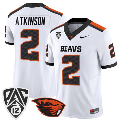 Men's Oregon State Beavers 2026 Vapor Limited Jersey - White / Braden Atkinson