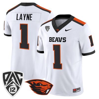 Men's Oregon State Beavers 2026 Vapor Limited Jersey - White / Dylan Layne