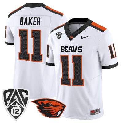 Men's Oregon State Beavers 2026 Vapor Limited Jersey - White / Terry Baker