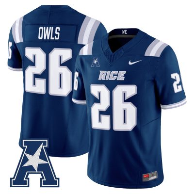 Men's Rice Owls 2026 Vapor Limited Jersey - Navy / #26 Rice Owls