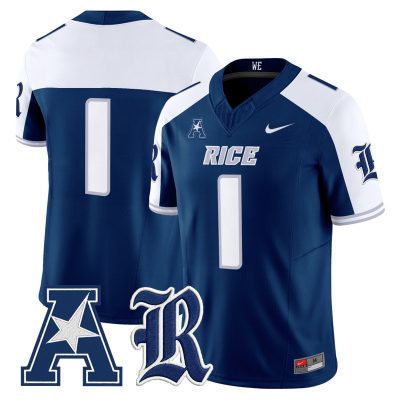 Men's Rice Owls 2026 Vapor Limited Jersey - Navy Alternate / #1 Team