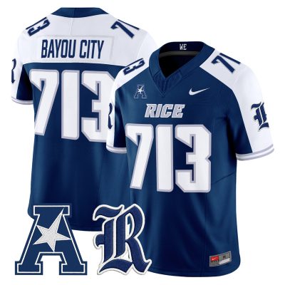 Men's Rice Owls 2026 Vapor Limited Jersey - Navy Alternate / Bayou City 713