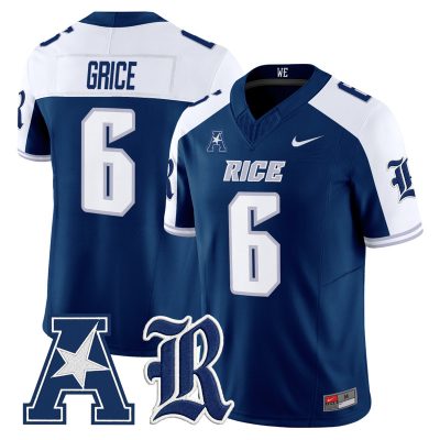 Men's Rice Owls 2026 Vapor Limited Jersey - Navy Alternate / Ben Grice