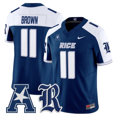 Men's Rice Owls 2026 Vapor Limited Jersey - Navy Alternate / Jacurri Brown