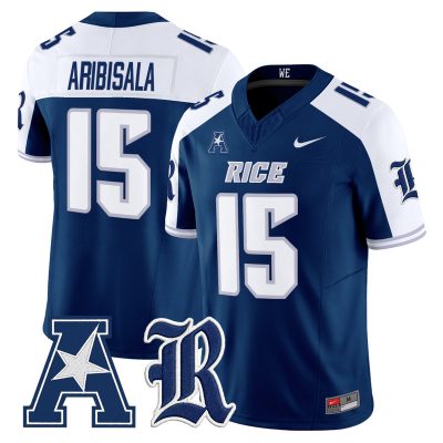 Men's Rice Owls 2026 Vapor Limited Jersey - Navy Alternate / Matthew Aribisala