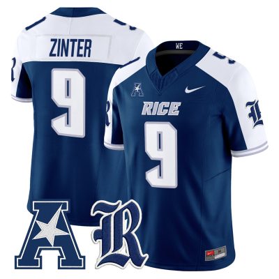Men's Rice Owls 2026 Vapor Limited Jersey - Navy Alternate / Preston Zinter