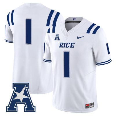 Men's Rice Owls 2026 Vapor Limited Jersey - White / #1 Team