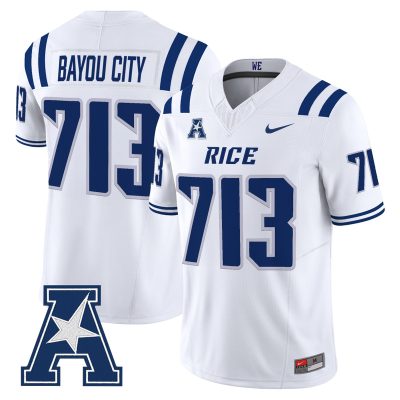 Men's Rice Owls 2026 Vapor Limited Jersey - White / Bayou City 713